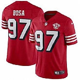 Nike 49ers 97 Nick Bosa Red 75th Anniversary Color Rush Vapor Untouchable Limited Jersey,baseball caps,new era cap wholesale,wholesale hats